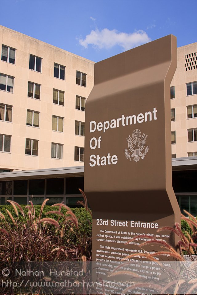 The State Department, where Hillary works